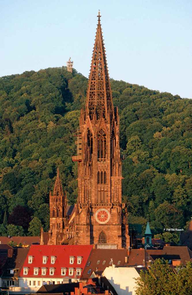 The gothic-style Freiburg Cathedral